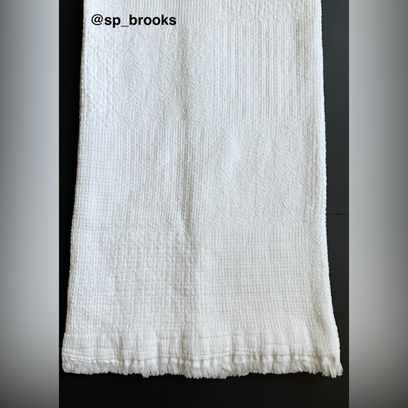 🎁Piscatextil Throw Blanket - White Multi Textured Squares - 100% Cotton - Picture 10 of 10